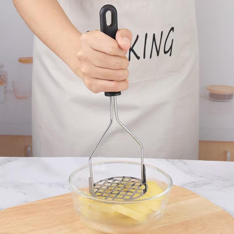 Amassador de Batata Feijão Legumes Manual Inox Espremedor Purê Utensílio de Cozinha