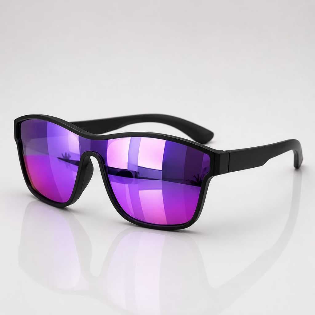 Óculos De Sol Retrô Masculino– Armação Leve Com Proteção UV Para Motocicleta/Ciclismo Polarizado