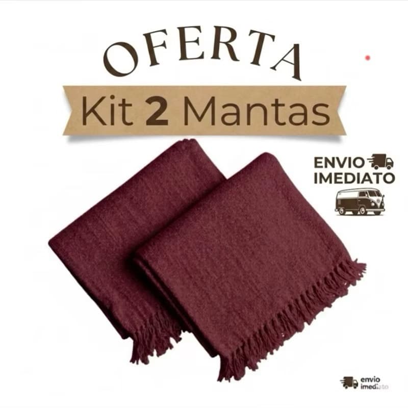 Kit 2 Mantas Decorativa Sofá Cama Macias Confortáveis 210x120 100% Algodão Malha Premium Inverno