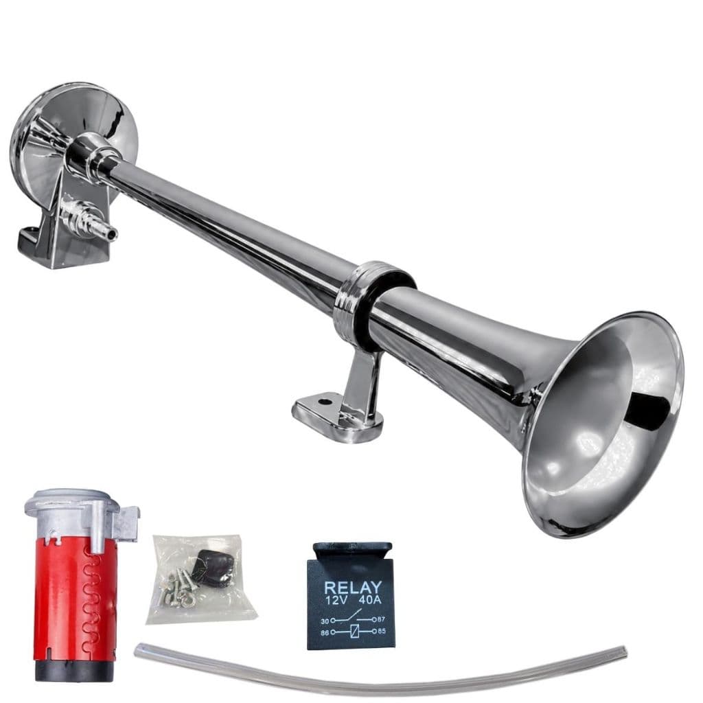 Buzina Marítima Para Caminhão 45cm 12v Com Compressor E Relé