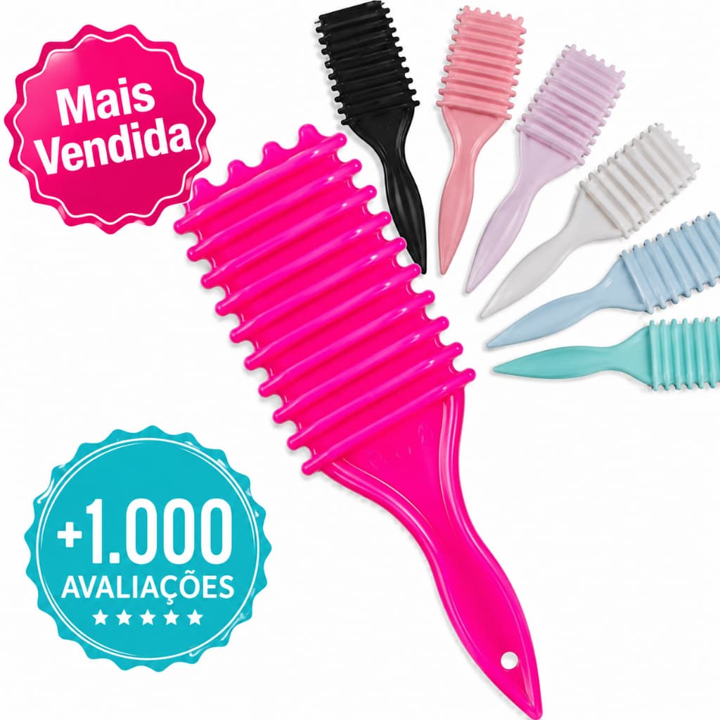Escova Modeladora de Cachos Definição Perfeita e em poucos minutos Não sofra+ na hora da FINALIZAÇÃO