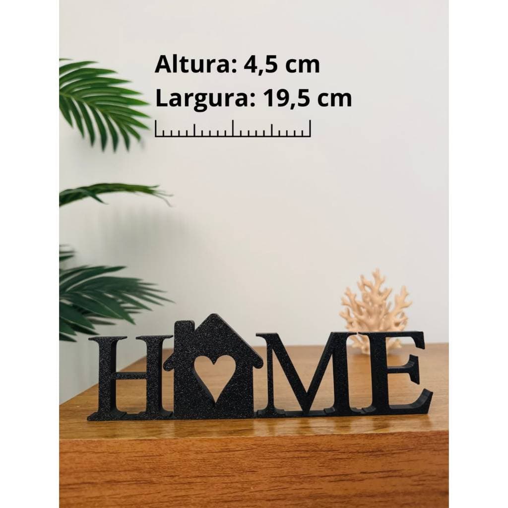 Enfeite Decorativo HOME | Lar - Decoração para Sala, Quarto, Estante - Sofisticado e Elegante