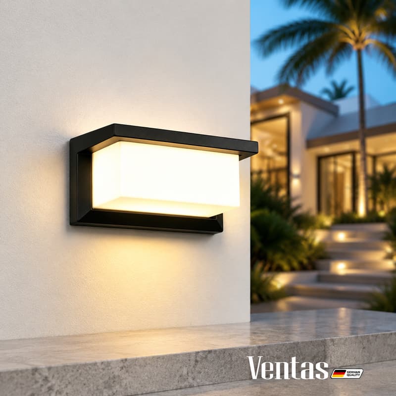 Ventas Luminária Solar de Parede Externa Iluminação Decorativa IP65 À Prova D'água para Jardim
