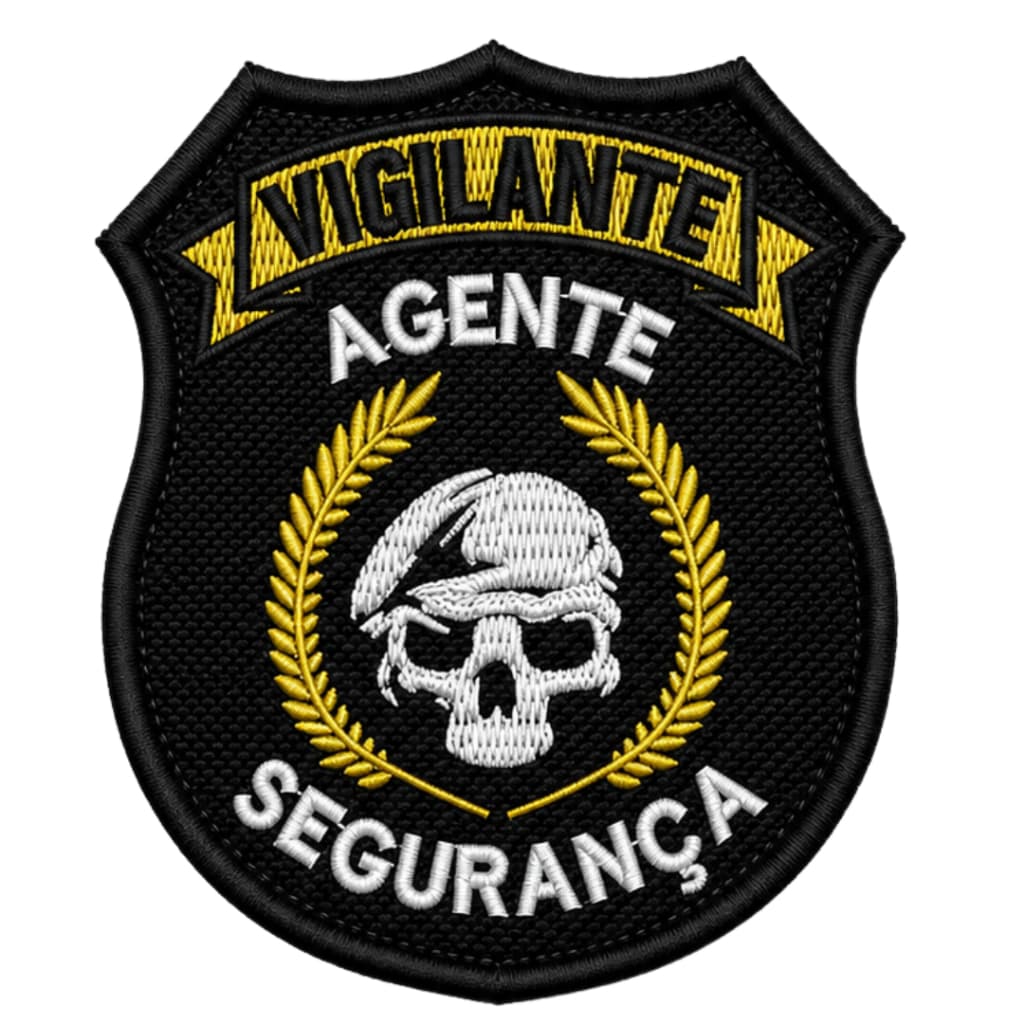 PATCH BORDADO VIGILANTE SEGURANÇA PRIVADA COM VELCRO TÁTICO