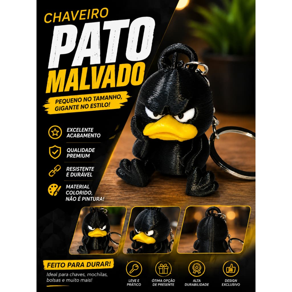 Chaveiro Pato Malvado Bravo TICTOC