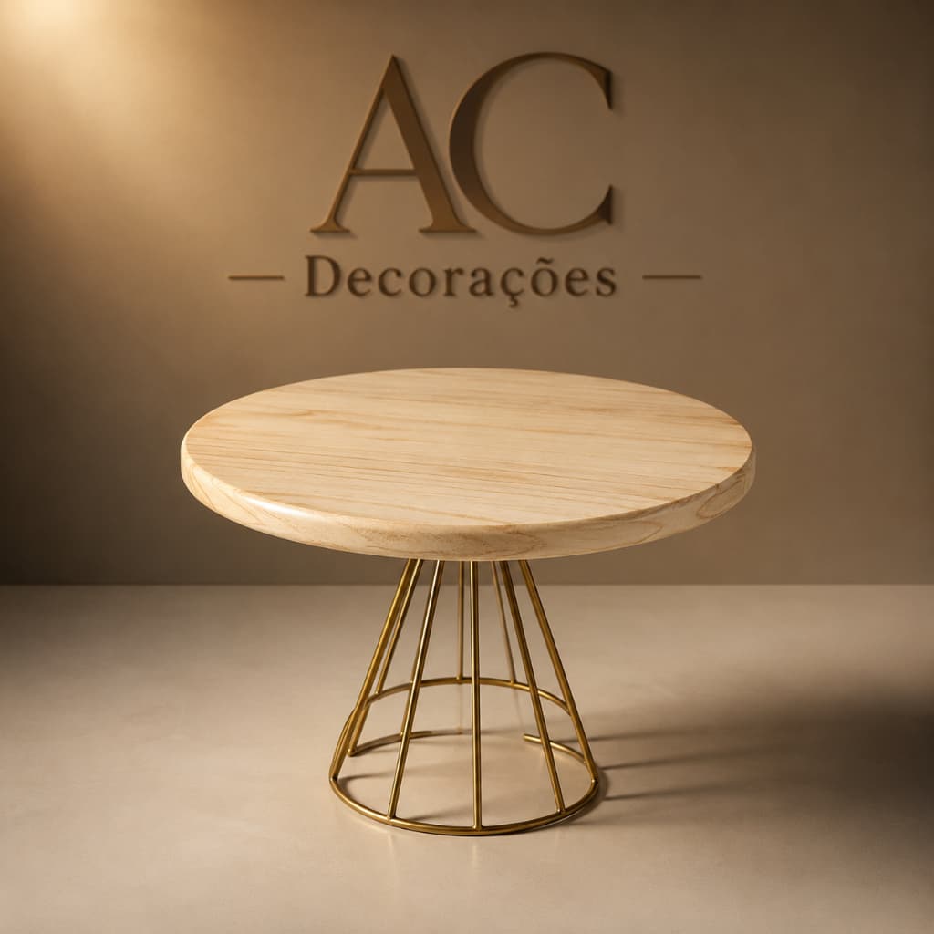 boleira modelo Roma de 22 cm dourado bandeja para bolos