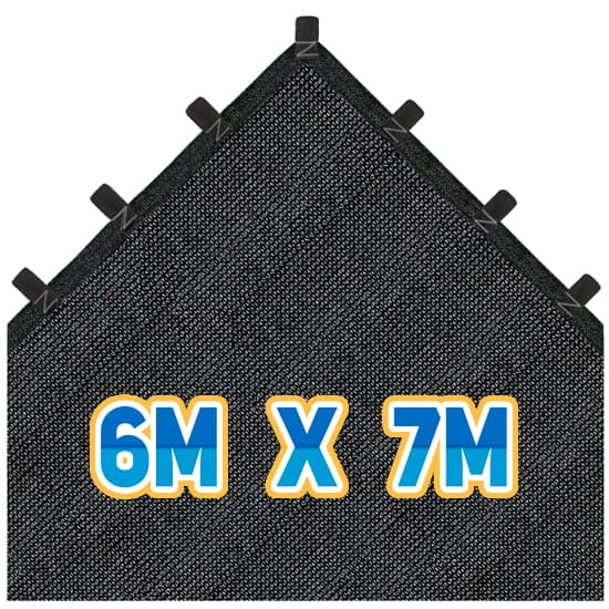 Tela Sombreamento 80% Preto 6x7 Acabamento Bainha Alças Toldo Sombrite Tenda Shade Solar Capa Sombra Garagem Carro