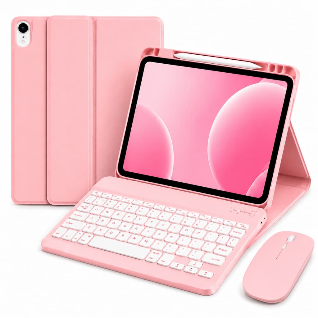 Kit 3 em 1 Completo: Capa + Teclado Magnético + Mouse Sem Fio para iPad 10/11ª 10.9