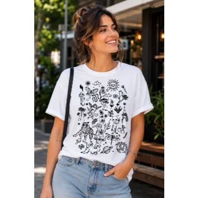 Camiseta Doodle Art Premium ⭐Camiseta Doodle Art Premium ⭐-estilo-unssex