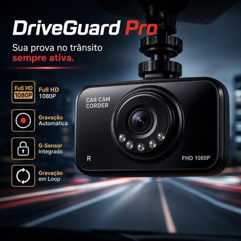 Câmera Veicular Full HD 1080P 5V Car Cordei