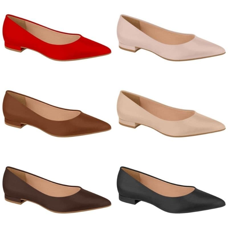 Sapatilha Feminina Vizzano 1206200 Bico Fino Conforto Elegante Rasteira Casual Social Trabalho