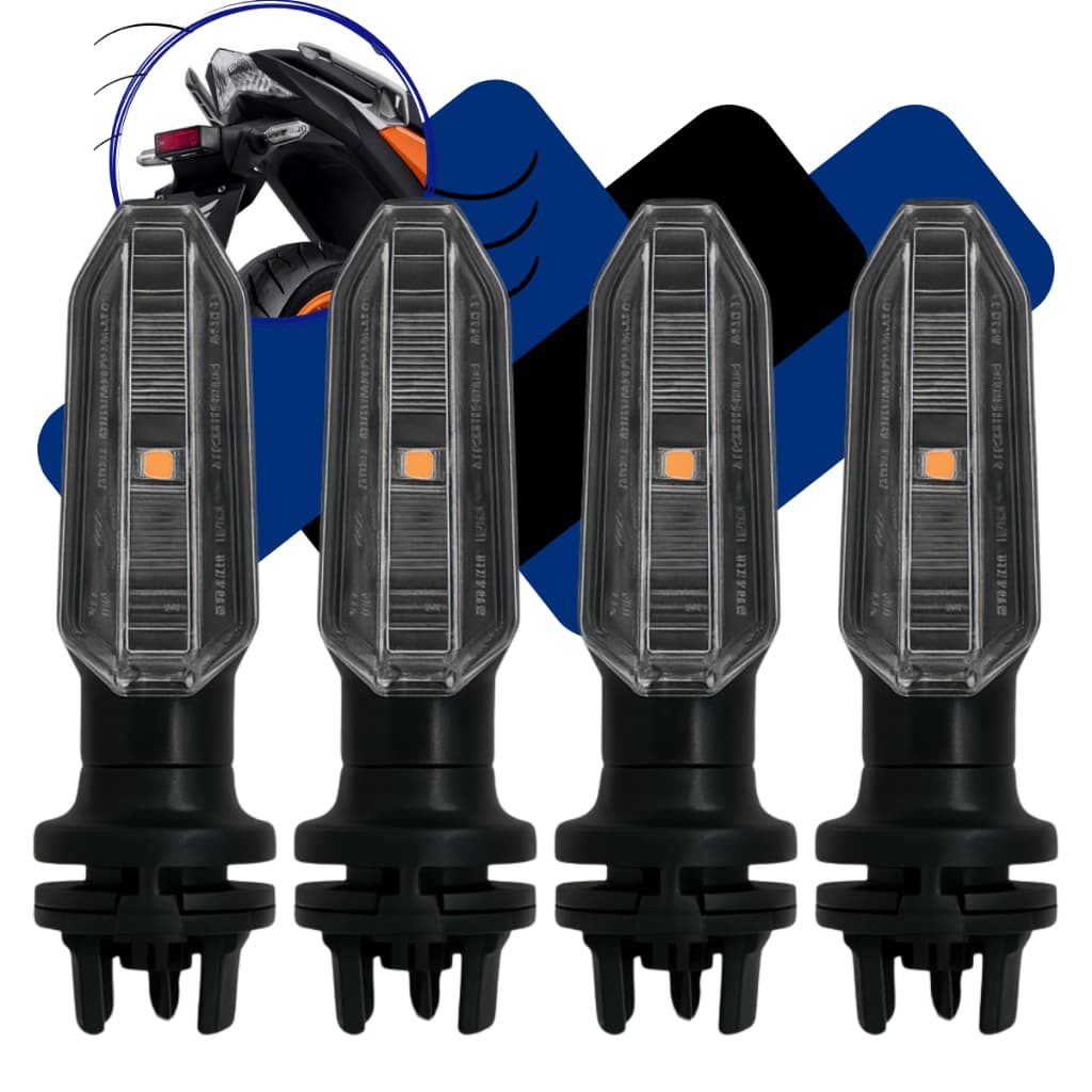 KIT 4 PISCA DE LED SETA CG 160 TITAN FAN START XRE CB TWISTER MODELO ORIGINAL