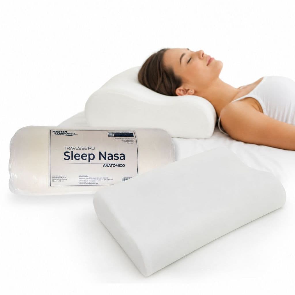Travesseiro Sleep Nasa Anatômico Master Comfort Viscoelástico 50x70cm