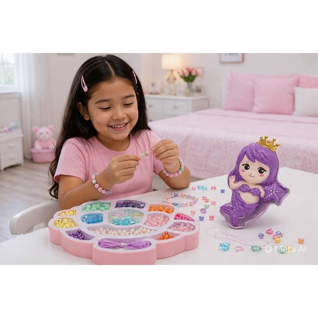 Kit Miçangas Sereia Completo Infantil Criatividade Faça Você Mesma