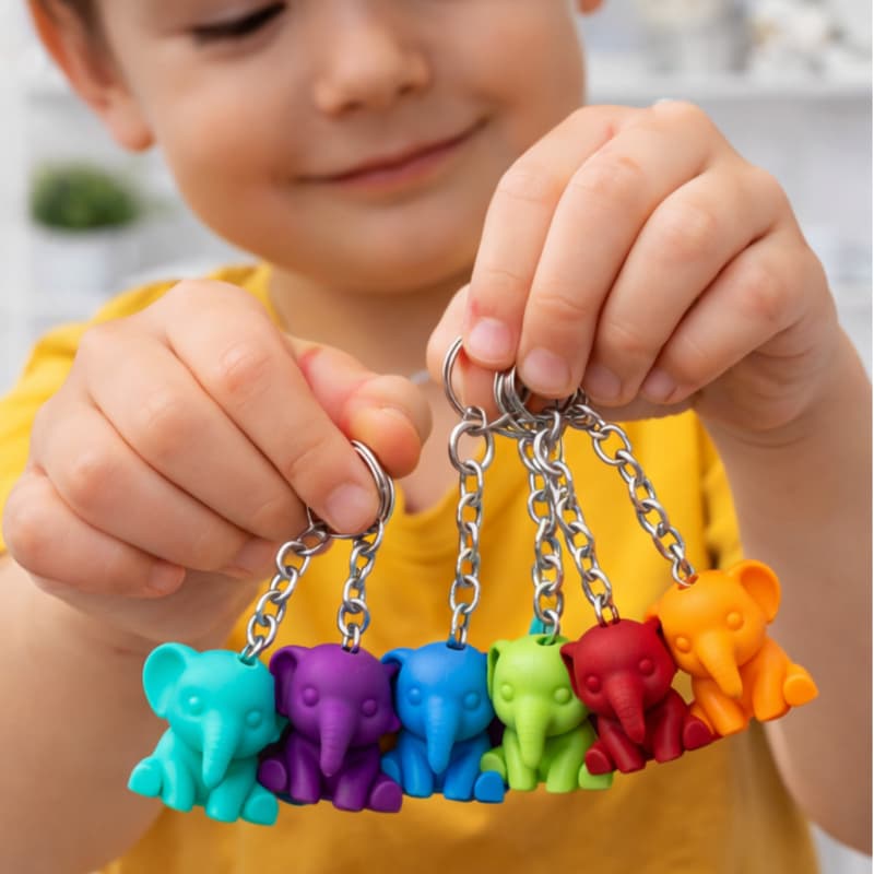 🐘Chaveiro Elefante 3D – Fofo, Colorido e Criativo! 🐘