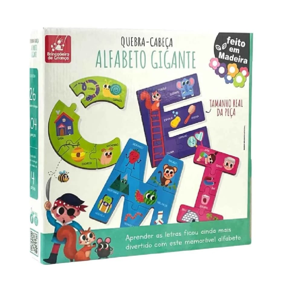 Jogos Infantil Educativos Quebra-cabeça Alfabeto Gigante