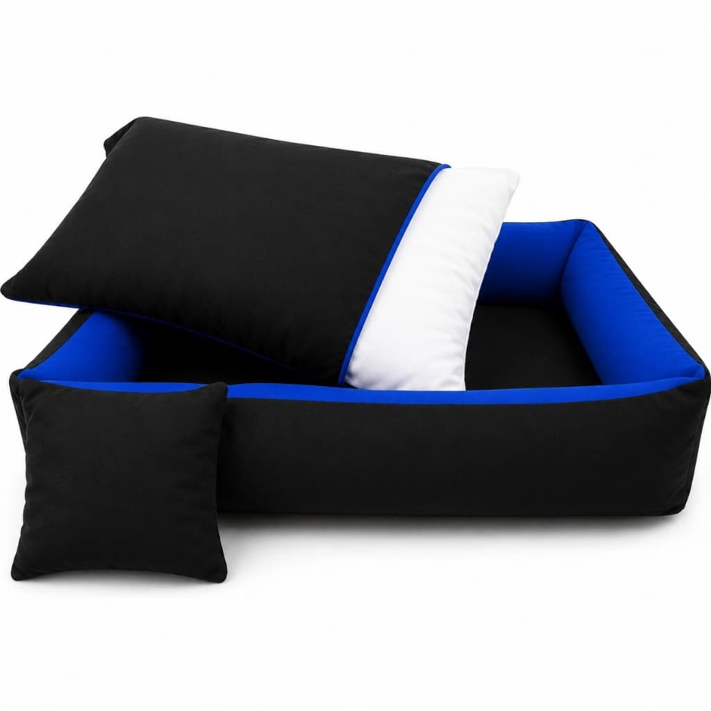 Cama Pet Para Cachorros e Gatos Tamanho 80x60cm 100% lavável Com Brinquedo que é a almofadinha