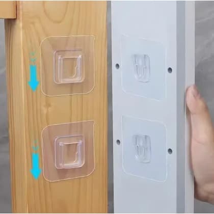 Gancho De Parede Com Adesivo Dupla Face Transparente - 5 Pares