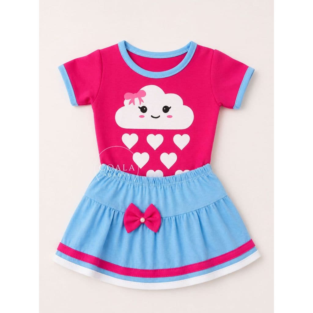 Conjunto Camisa + Saia Nuvem