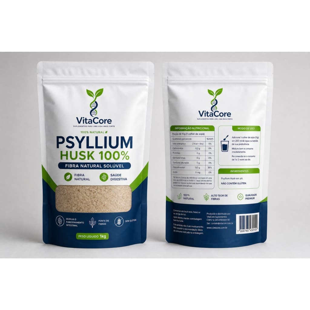 PSYLLIUM HUSK FIBRA 1KG - 100% PURO NATURAL PREMIUM ENVIO RAPIDO