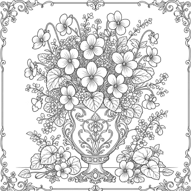 Até 200 Desenhos para Colorir Tema: FLORES - Tamanhos A4 e A5