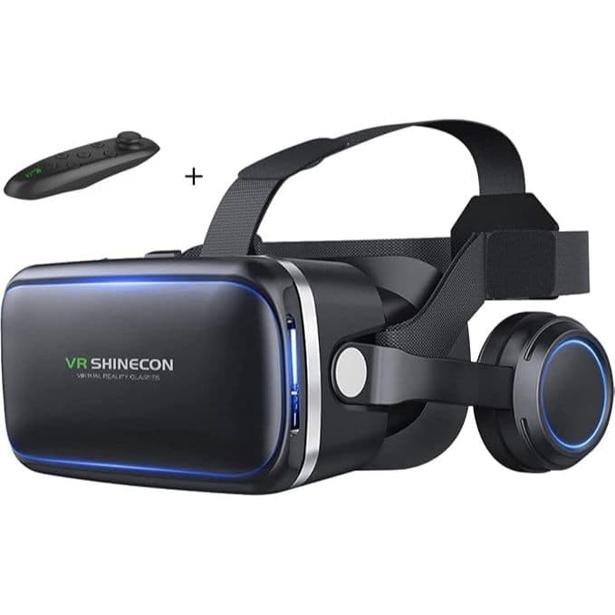 Óculos Realidade Virtual 3D VR Shinecon com Fone e Controle