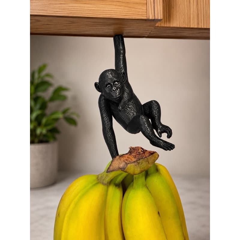 Suporte Porta Banana Macaco  | Gancho Criativo 3D Decorativo para Cozinha | fruteira