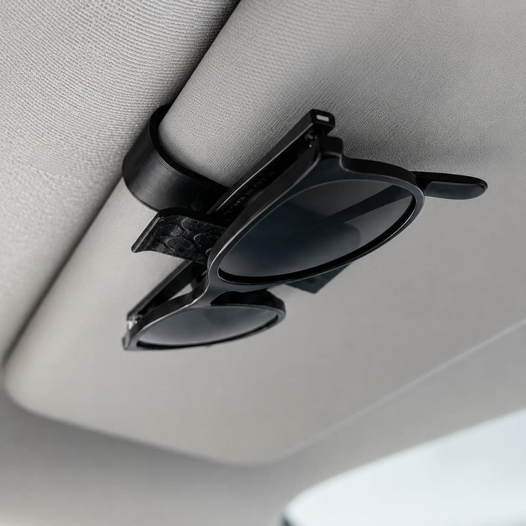 Suporte para Óculos de Carro Porta Óculos Quebra-Sol Clip Organizador Veicular Premium