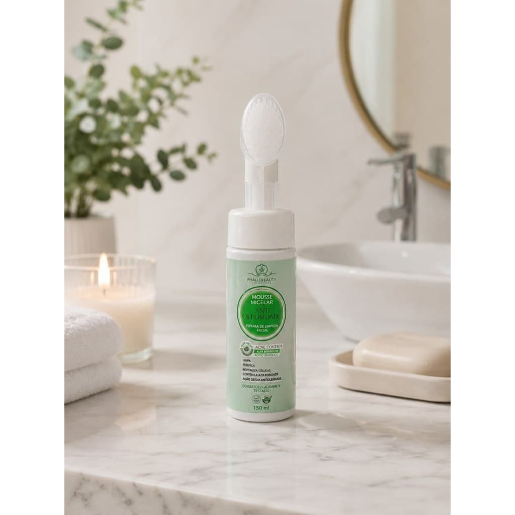 Espuma de Limpeza Facial - Anti Oleosidade Mousse Micelar - 150ml Phallebeauty