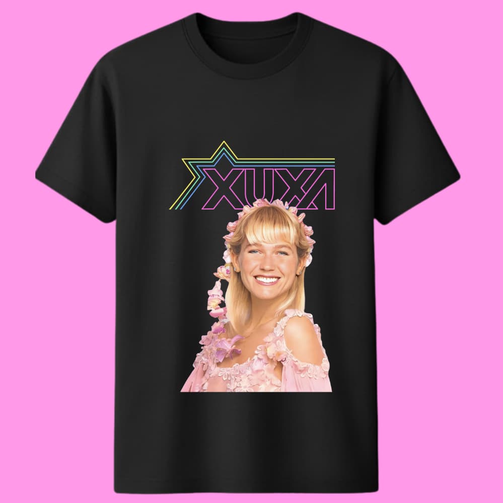 Camiseta Xuxa Lua de Cristal Último Voo da Nave Unissex Algodão Rainha dos Baixinhos
