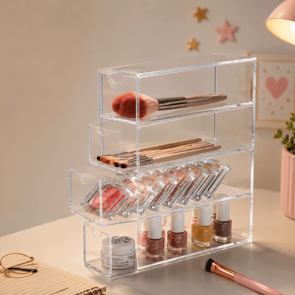 Organizador Acrílico Gaveta Porta Joias Acessorios Óculos Premium Luxo