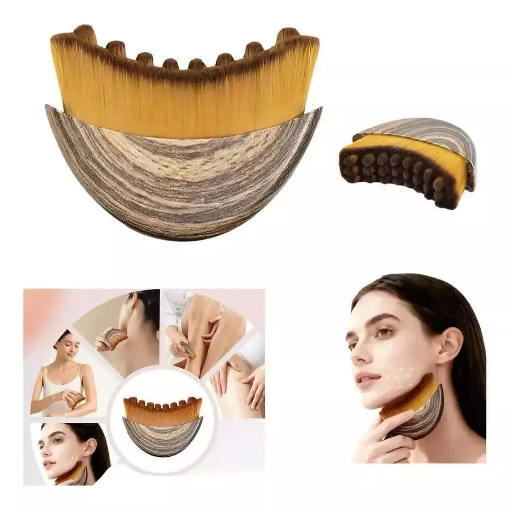 Escova Massagem Facial Drenagem Linfática Modeladora De Queixo Mandíbula Contorno Facial Redutora Papada Macia