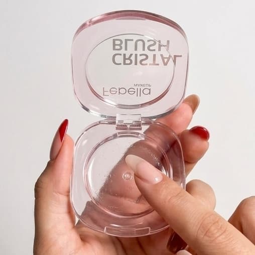 Blush Mágico Cristal Febella que Muda de Cor Reage ao pH da Pele Efeito Natural Rosado Viral Maquiagem
