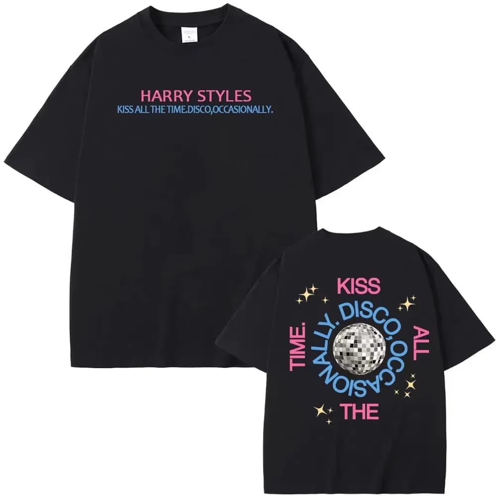 Camiseta Basica Harry Styles Turne Show Brasil Together Kiss Vintage Retro Pop Cantor Americano
