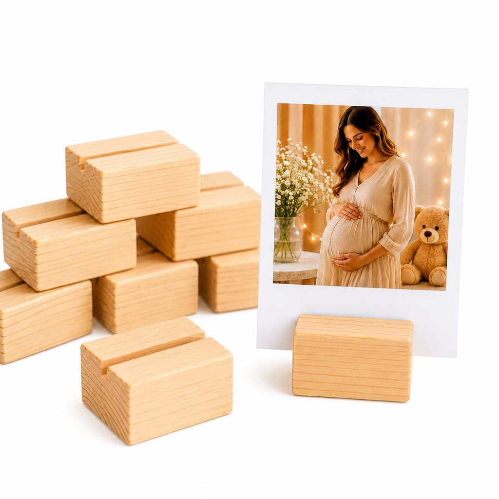 Kit 25 40 70 80 100 120 Mini Suportes de Madeira para Fotos Polaroid Porta Retrato Mini Decoração Festa Eventos