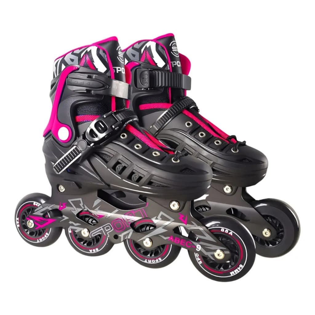 Patins Roller In Line Adulto Top Abec 9 Ajustável Profissional Rodas 84 MM