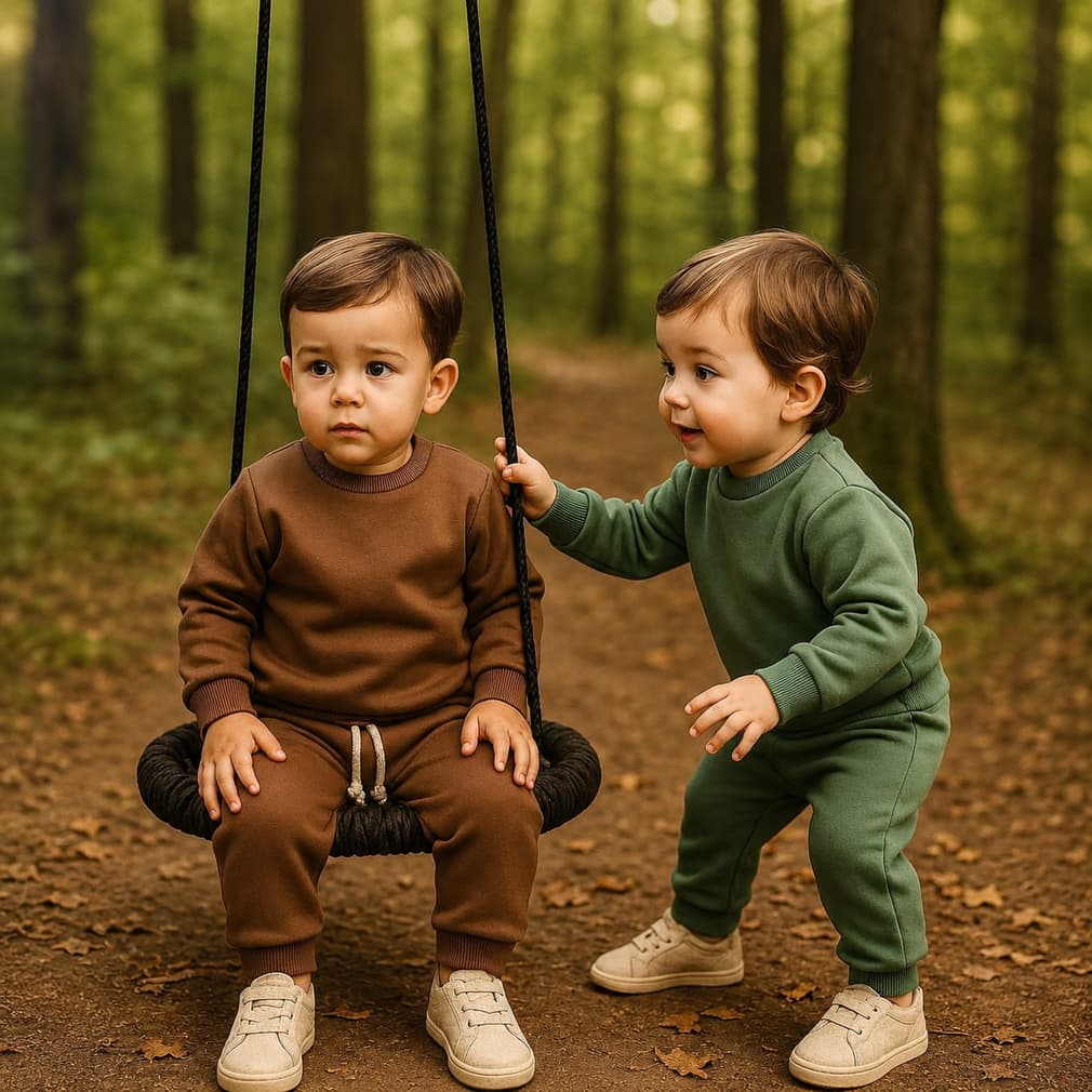 Kit 2 Conjuntos Moletom Flanelado Bebê 4 Peças Inverno Infantil Menino Menina 1 a 4 Anos