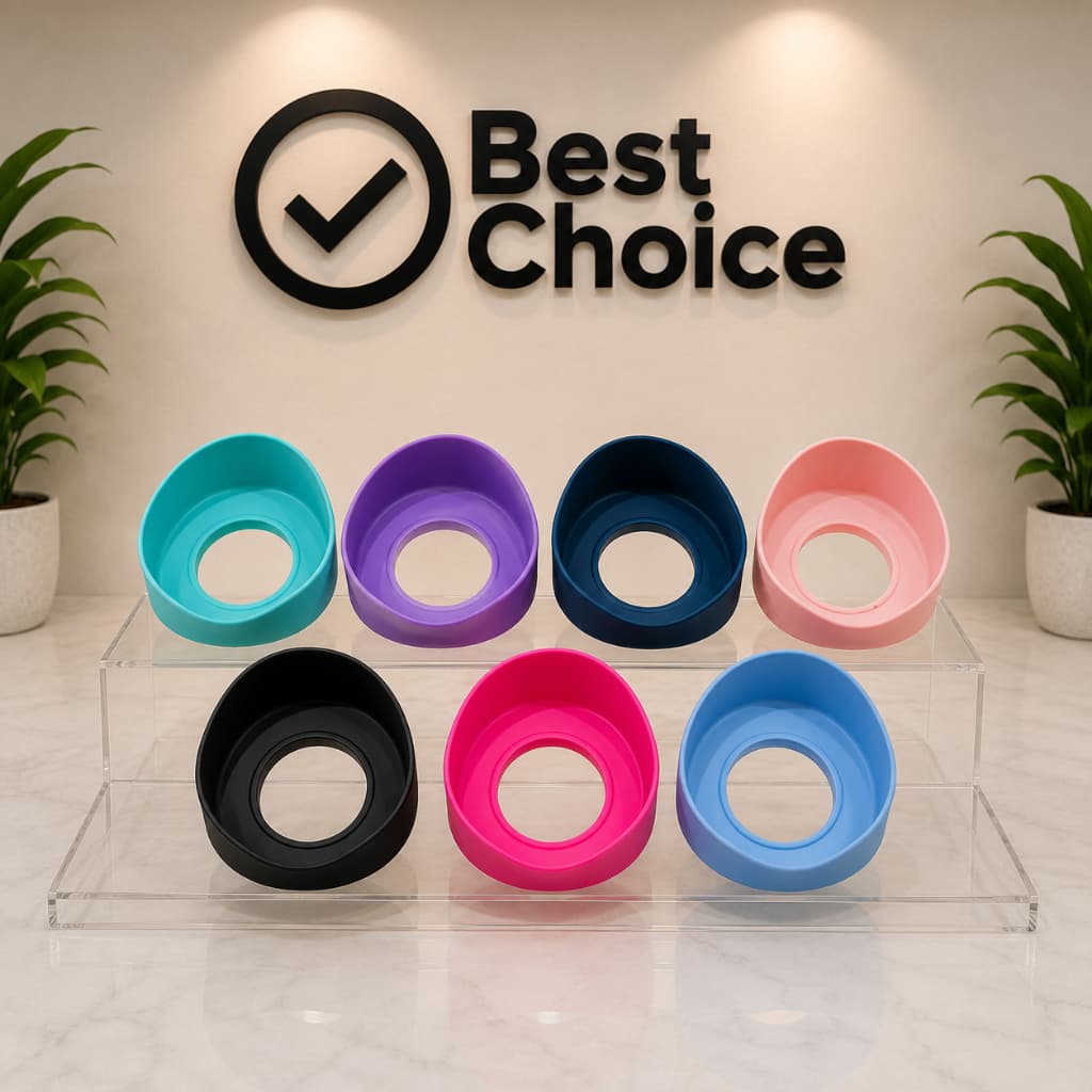 Capa Protetora 7,5cm de Silicone para Garrafas 350ml 500ml 600ml |Base 7cm Antiderrapante para Garrafa Térmica