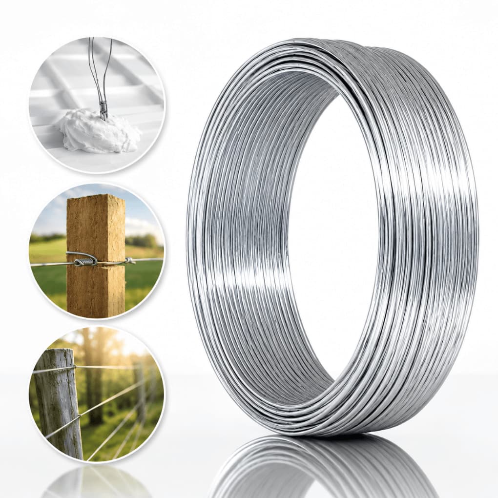 Arame Galvanizado 18 BWG 1kg Liso Prateado Resistência 106M