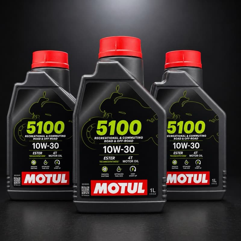 Óleo Motor Motul 5100 10W30 3 Litros Semi Sintético API SP Motos Quadriciclos JASO MA2