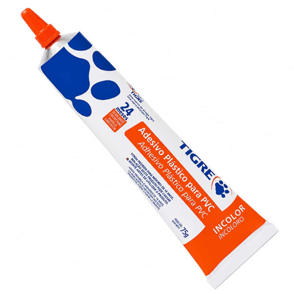 Cola Adesivo Plástico Cano PVC Tigre 17g Incolor Reparo Tubo Vedação
