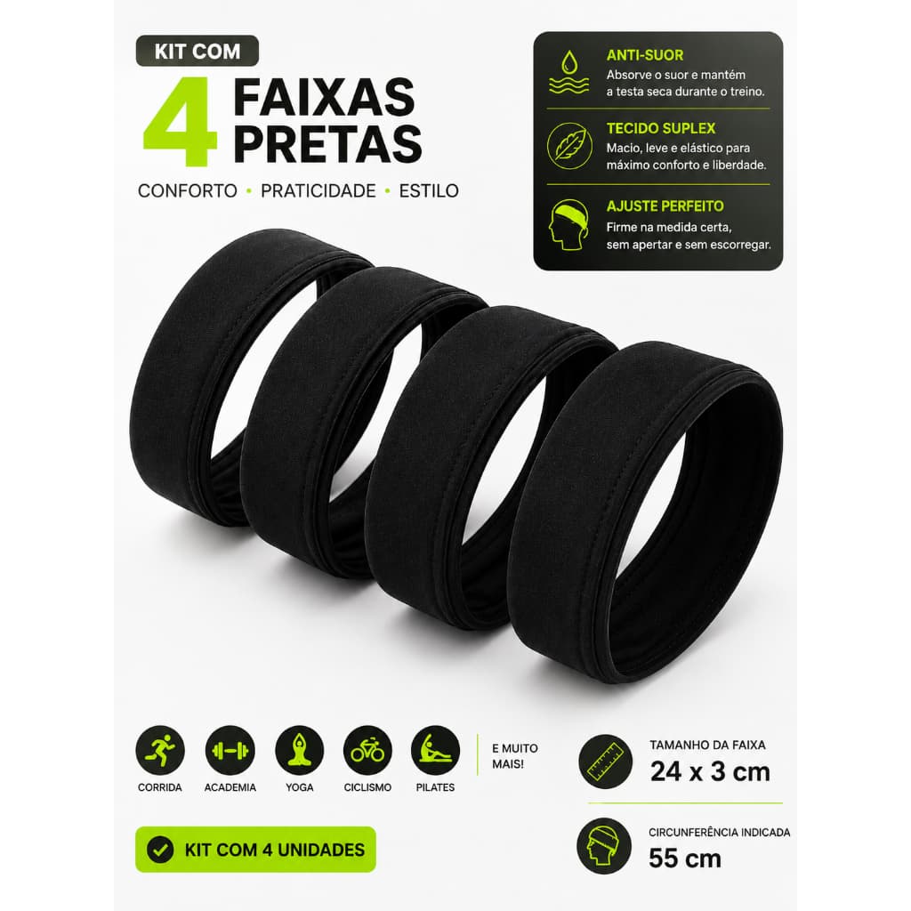 faixa de cabelo academia