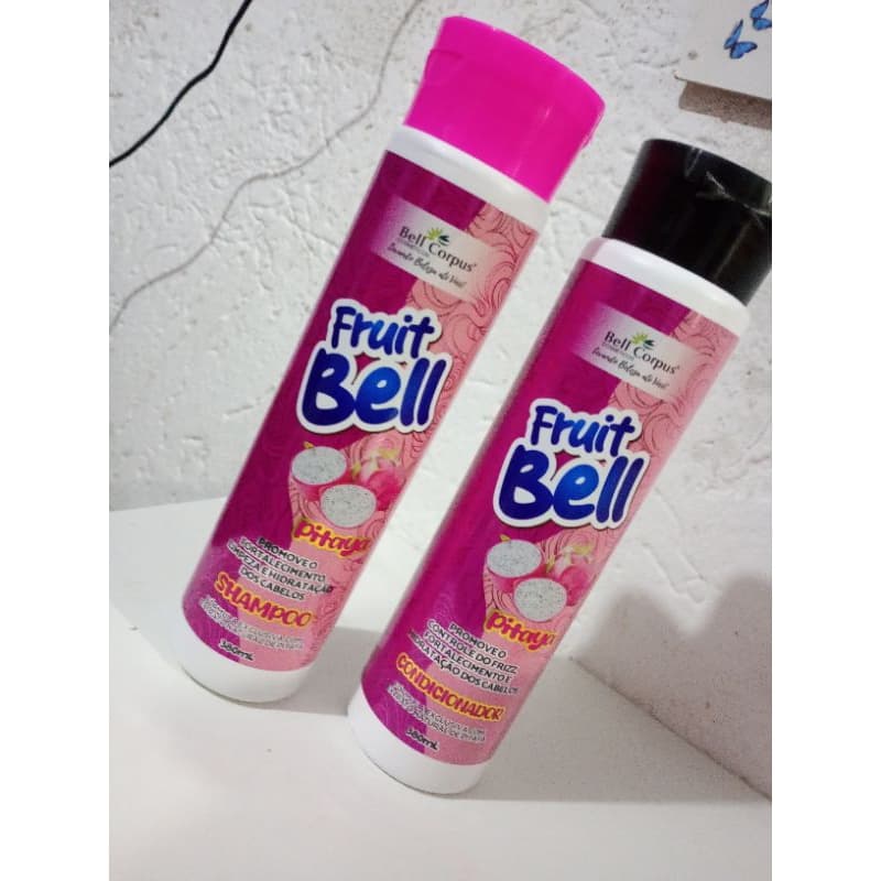 Kit Shampoo + Condicionador Fruit Bell Hidratação, Brilho e Controle do Frizz