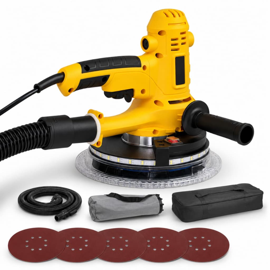 Lixadeira Elétrica 1000W Profissional Parede Teto Com Led e Coletor de Pó Nakasaki