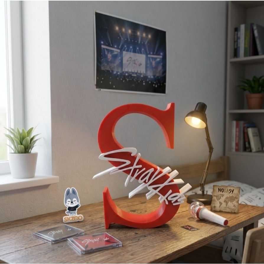 Letreiro Logo Stray Kids Impressão 3D Decorativo
