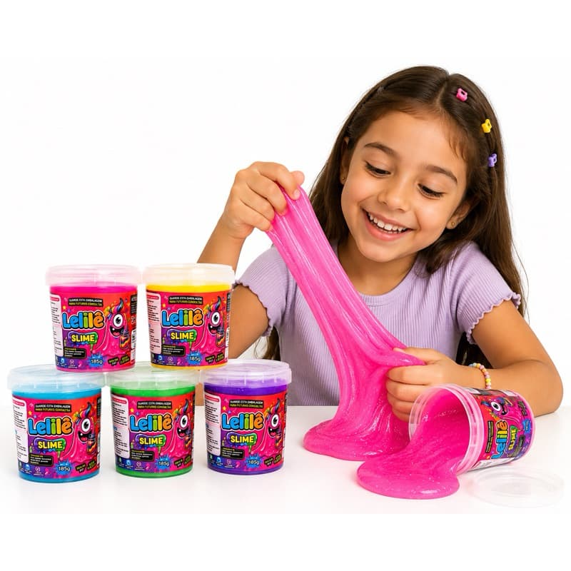 Kit Slime LELILÊ 180g Lembrancinhas Festa Infantil 3 6 10 15 20 Unidades