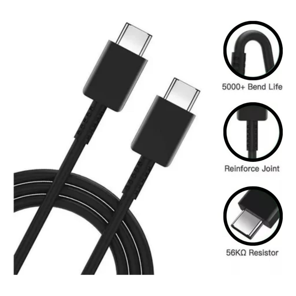 Cabo Turbo Carregador Tipo C 45w/25w Super Fast 1 Metro Para Galaxy A71 Note 10 20 A70 A80 S20 S21 S22+ Z Flip