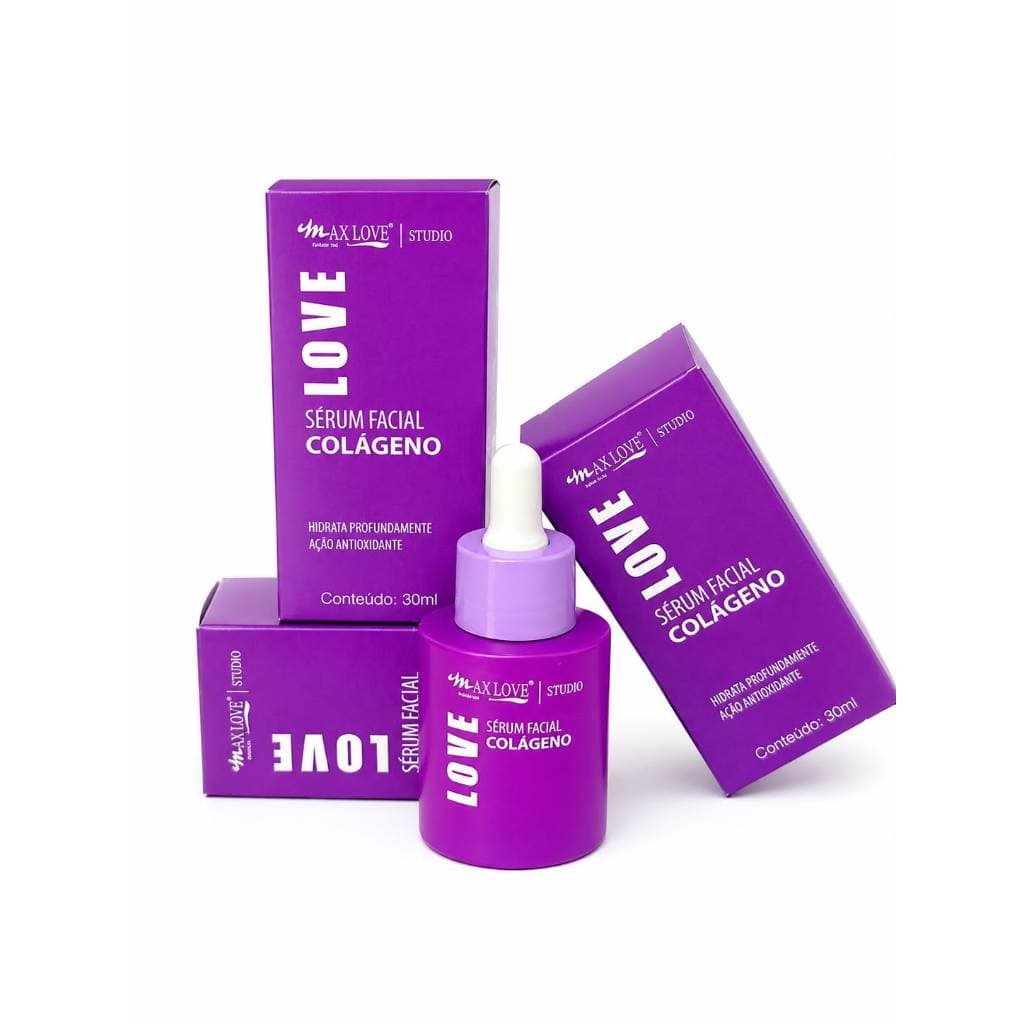 Sérum Facial Colágeno + Elastina Hidratante 30ml Hidratação Profunda Max Love