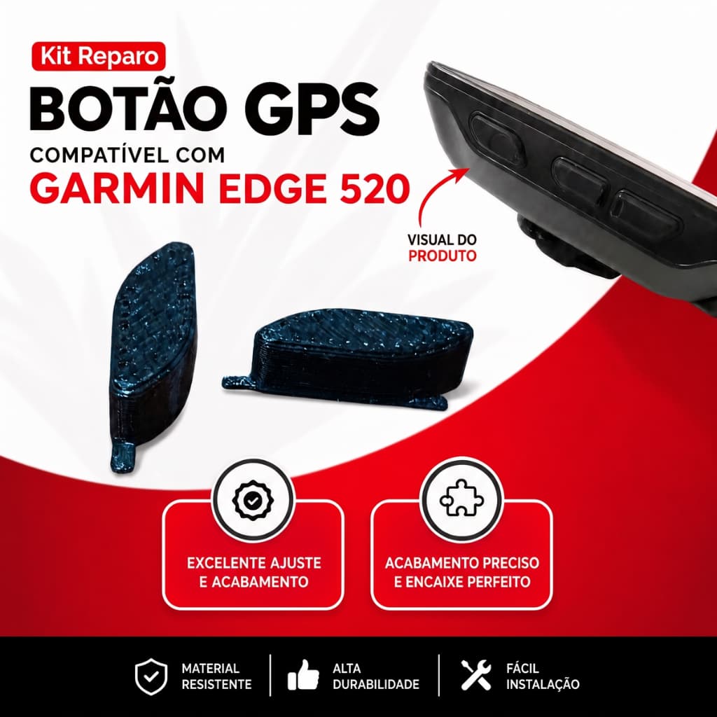 Kit Reparo Botão Gps Compatível Com Garmin Edge 520