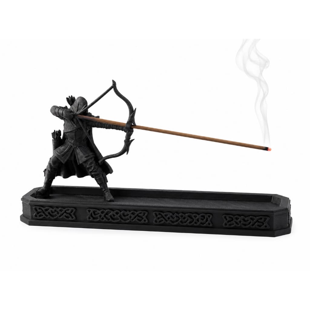 Porta Incenso Arqueiro Medieval Elfo Fantasia – Suporte Decorativo para Incenso em Impresso em 3D